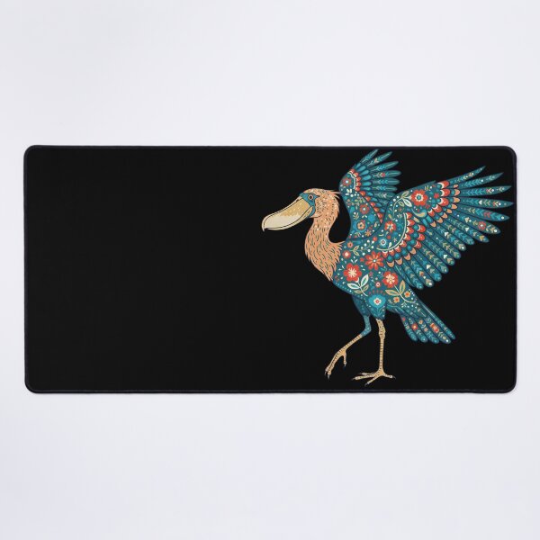 Item preview, Folk Art Shoebill (Wings Open) – Scandinavian Folk Art by heidiannemorris © designed and sold by FOLK ART FUSION.
