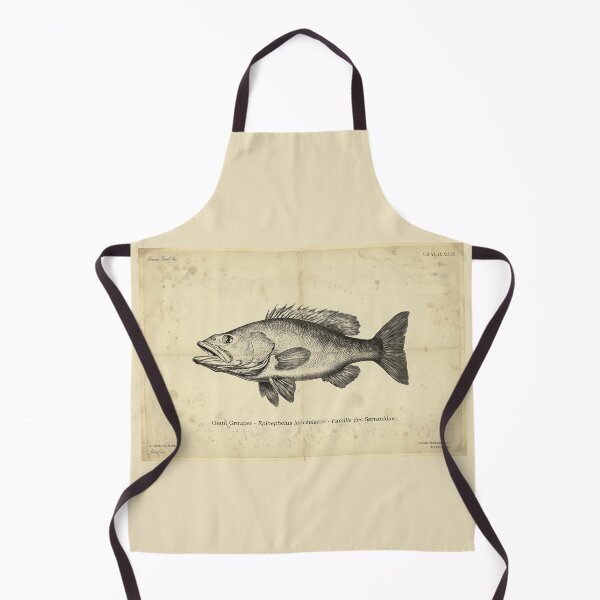 Item preview, Vintage Grouper Fish Lithograph designed and sold by Jeeklsdotcom.