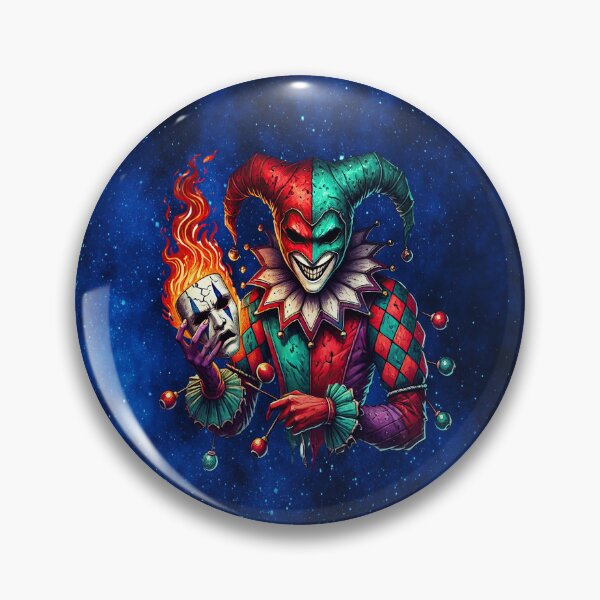Item preview, Evil Court Jester – Flamebound Harlequin Fantasy Art designed and sold by MysticOzzy.