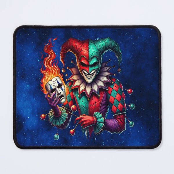 Item preview, Evil Court Jester – Flamebound Harlequin Fantasy Art designed and sold by MysticOzzy.