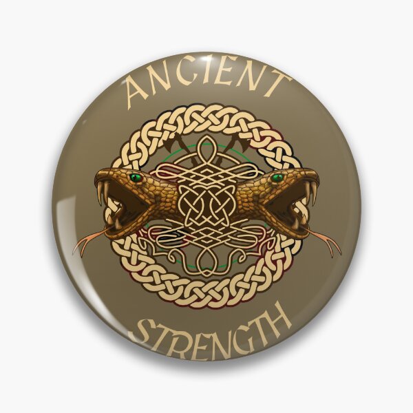 Item preview,  Deep Caramel Two-Headed Celtic Viper: Nordic Knot & Battle Axes Graphic designed and sold by VitalusDesignArtV.