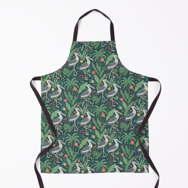 Item preview, Shoebill Tropical Jungle Pattern – Scandinavian Folk Art by heidiannemorris © designed and sold by FOLK ART FUSION by heidiannemorris.