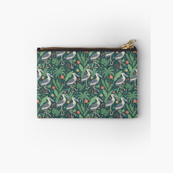 Item preview, Shoebill Tropical Jungle Pattern – Scandinavian Folk Art by heidiannemorris © designed and sold by FOLK ART FUSION.