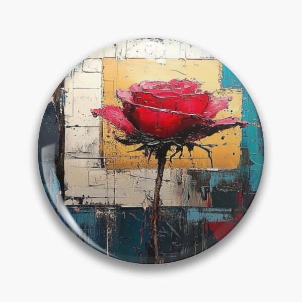 Item preview, Vibrant canvas red abstract blossom rose  designed and sold by NivyasArtistry.