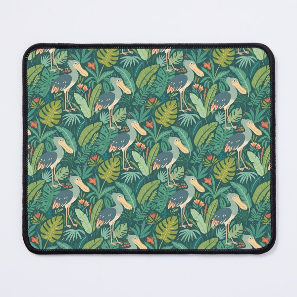 Item preview, Shoebill Tropical Jungle Pattern – Scandinavian Folk Art by heidiannemorris © designed and sold by FOLK ART FUSION by heidiannemorris.