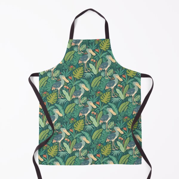 Item preview, Shoebill Tropical Jungle Pattern – Scandinavian Folk Art by heidiannemorris © designed and sold by FOLK ART FUSION by heidiannemorris.