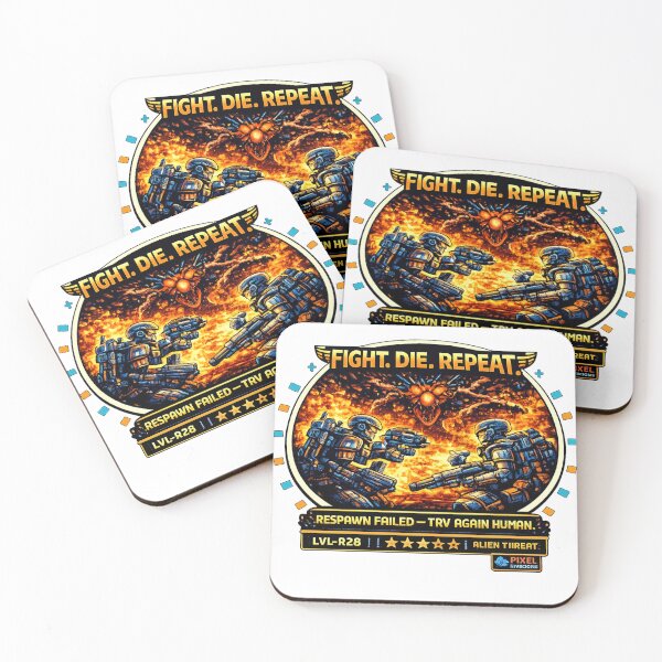 Item preview, Edge of Tomorrow - Pixel Invasions Badge designed and sold by Xeiboo.