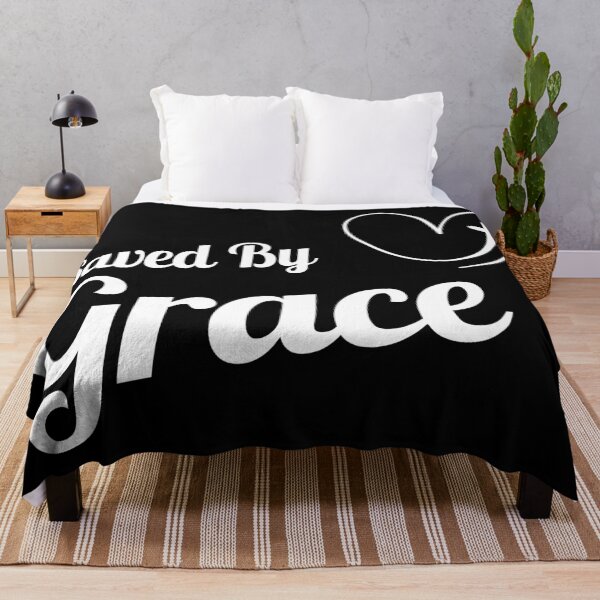 Item preview, Saved By Grace Christian Faith Quote Jesus Cross Inspirational designed and sold by Daughter of a King Designs.
