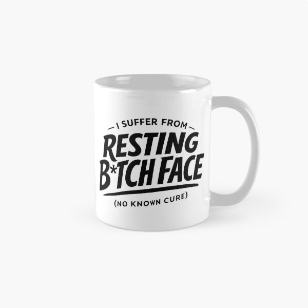 Item preview, Resting Bitch Face Funny Statement Shirt - LIGHT FABRICS designed and sold by Forged in the Warp.