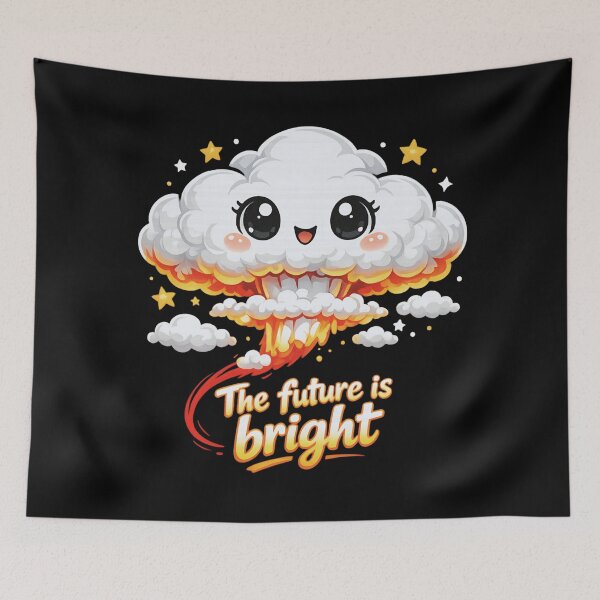 Item preview, Cute Nuclear Explosion Cloud – The Future Is Bright Funny Dark Humor designed and sold by SidTastic .