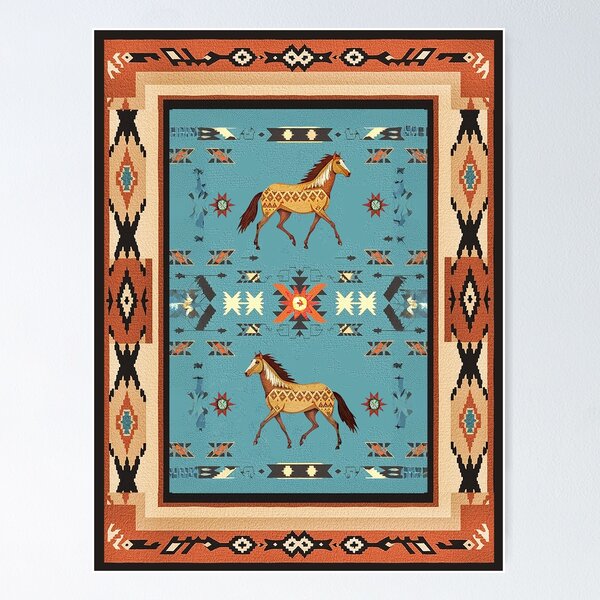 Item preview, Horse Throw Blanket Native American Art Inspired designed and sold by candiscamera.