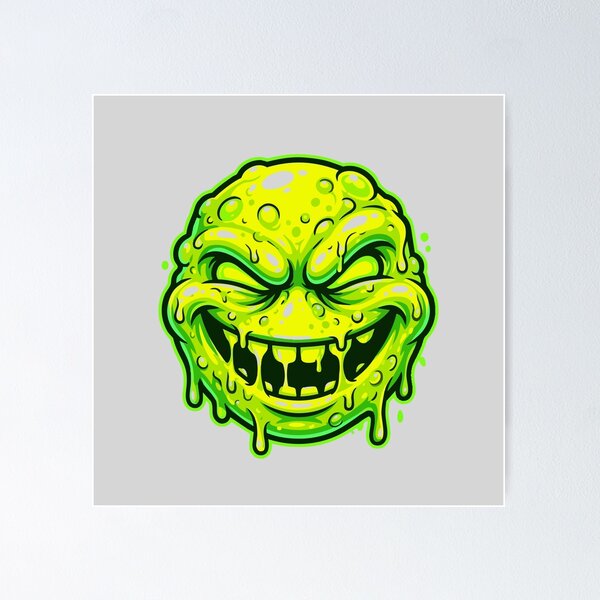 Item preview, Green Toxic Slime Monster Grin designed and sold by KeremYurtseven.