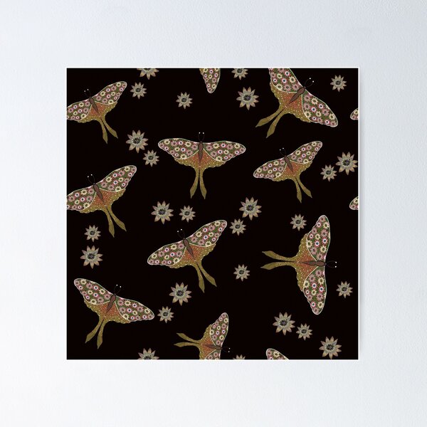 Item preview, Midnight Luna Butterflies & Starry Blooms designed and sold by phatlizzardart.