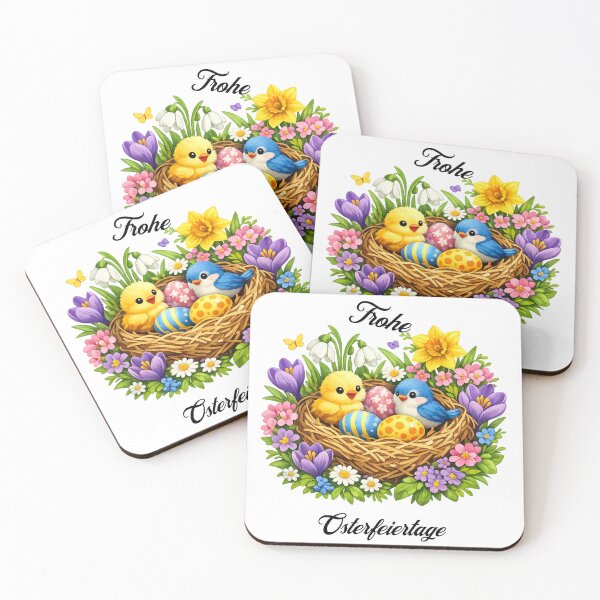 Item preview, Spring magic in a bird's nest – Romantic Easter T-shirt design with chicks & blossoms designed and sold by CoolContent Factory.