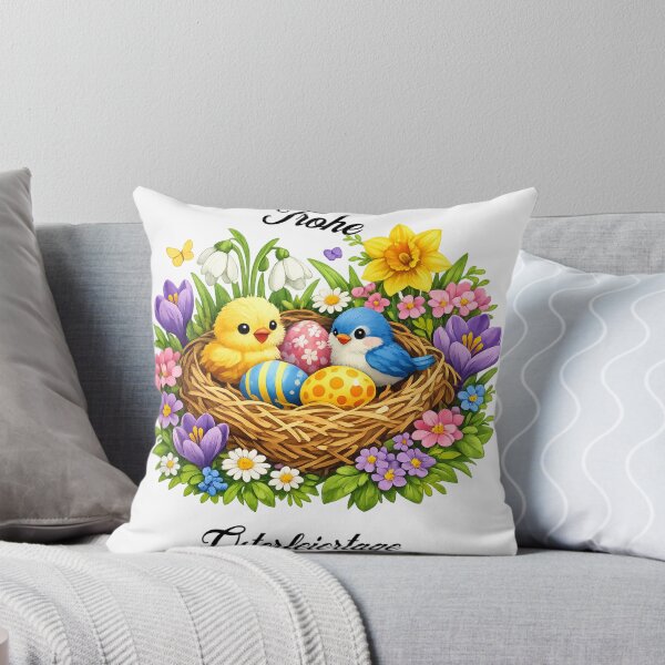 Item preview, Spring magic in a bird's nest – Romantic Easter T-shirt design with chicks & blossoms designed and sold by CoolContent Factory.