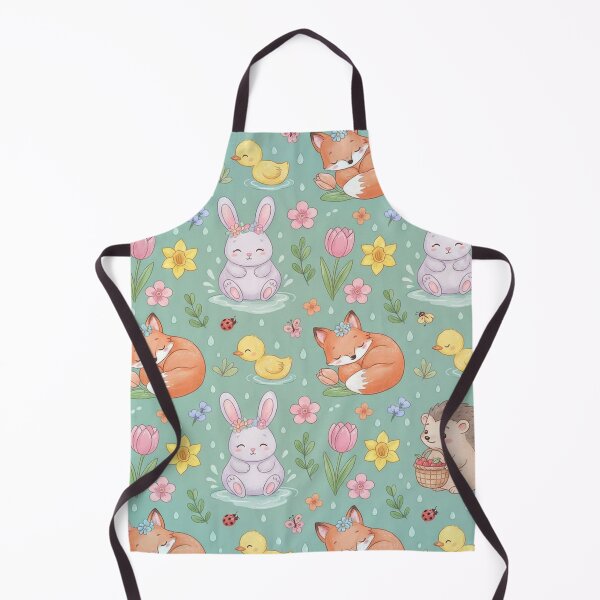 Item preview, Whimsical Spring Woodland Animals Pattern. designed and sold by AnimalAirtistry.