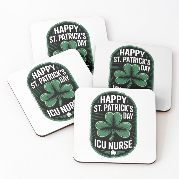Item preview, Funny ICU Nurse Gift - Retro Shamrock designed and sold by EverydayThreadz.