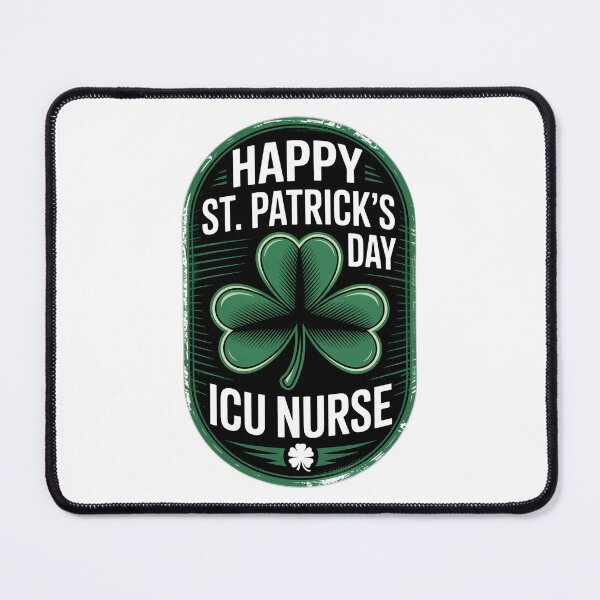 Item preview, Funny ICU Nurse Gift - Retro Shamrock designed and sold by EverydayThreadz.