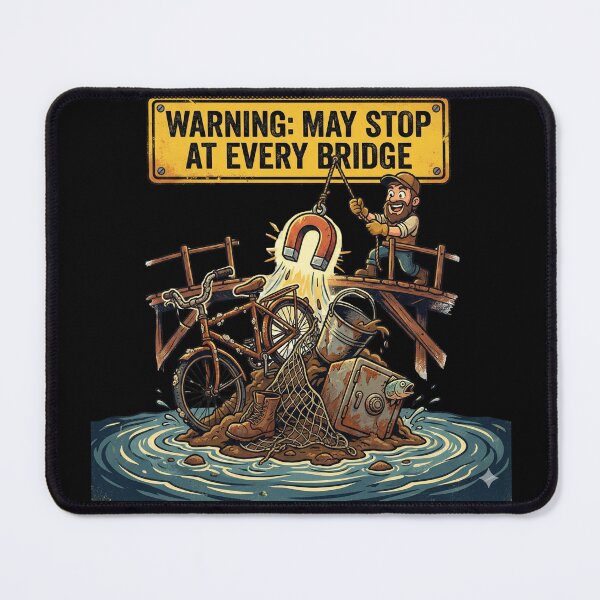 Item preview, Warning May Stop At Every Bridge Magnet Fishing designed and sold by Michalsky99.