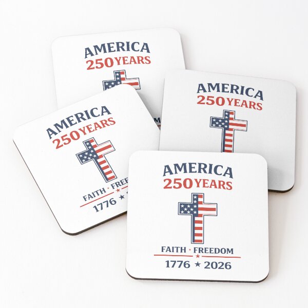 Item preview, America 250 Years 1776–2026 – Faith and Freedom Patriotic Christian Cross Design designed and sold by Polarisofficial.
