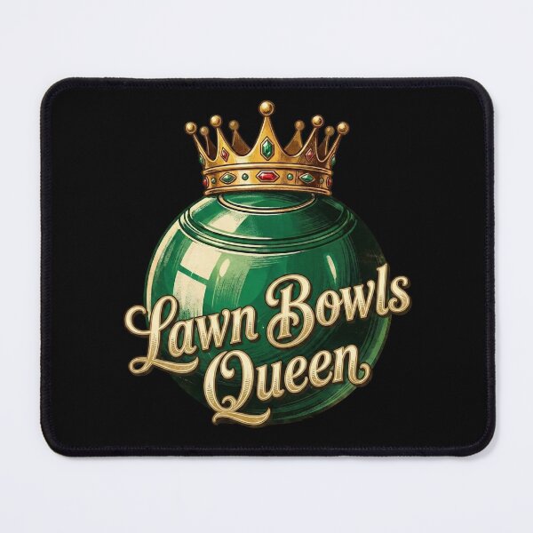 Item preview, Vintage Lawn Bowls Queen - Elegant Emerald Bowl & Gold Crown designed and sold by NewRedLady.