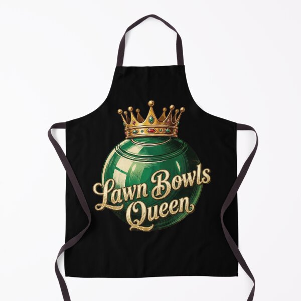 Item preview, Vintage Lawn Bowls Queen - Elegant Emerald Bowl & Gold Crown designed and sold by NewRedLady.