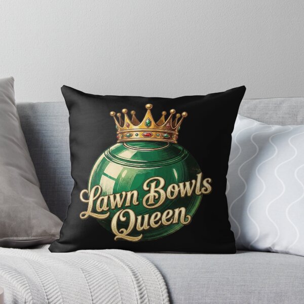 Item preview, Vintage Lawn Bowls Queen - Elegant Emerald Bowl & Gold Crown designed and sold by NewRedLady.