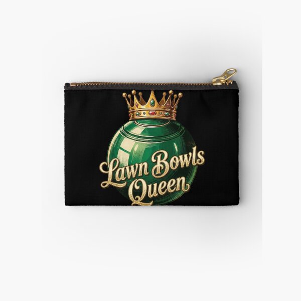 Item preview, Vintage Lawn Bowls Queen - Elegant Emerald Bowl & Gold Crown designed and sold by NewRedLady.