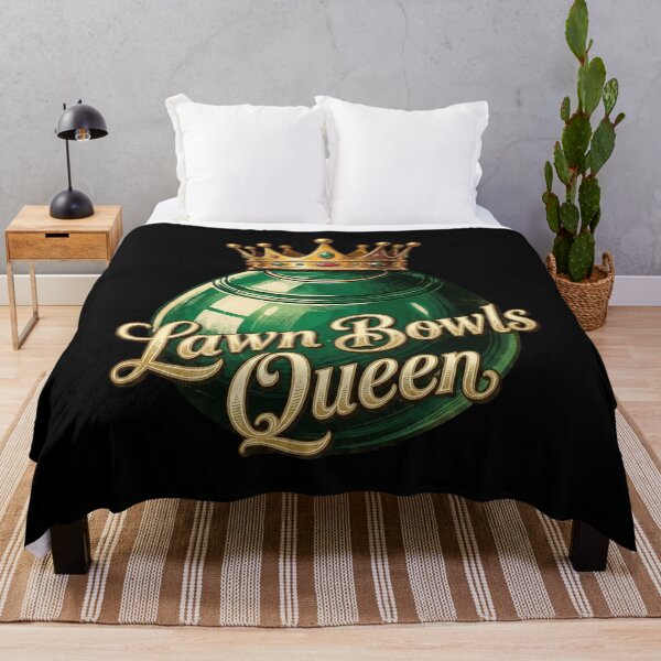 Item preview, Vintage Lawn Bowls Queen - Elegant Emerald Bowl & Gold Crown designed and sold by NewRedLady.