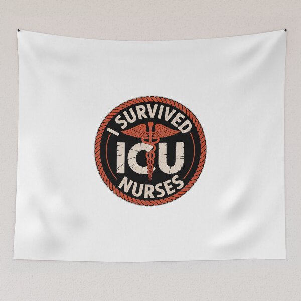Item preview, Dark ICU Nurse Gift - Retro Humor Badge designed and sold by EverydayThreadz.