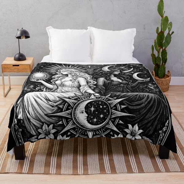 Item preview, Divine Sun & Moon Twin Goddesses – Gothic Tarot Celestial Shirt designed and sold by wanado.