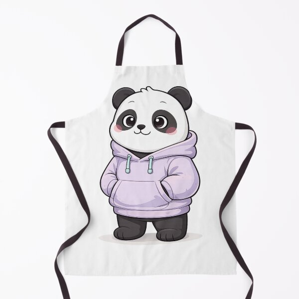Item preview, Cute Hoodie Panda Sticker – Aesthetic Kawaii Panda in Pastel Purple Hoodie Minimal Design designed and sold by snaperos.