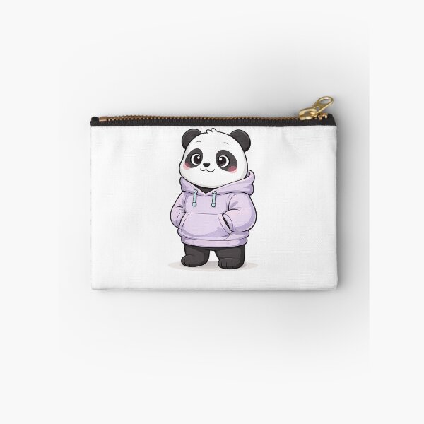 Item preview, Cute Hoodie Panda Sticker – Aesthetic Kawaii Panda in Pastel Purple Hoodie Minimal Design designed and sold by snaperos.