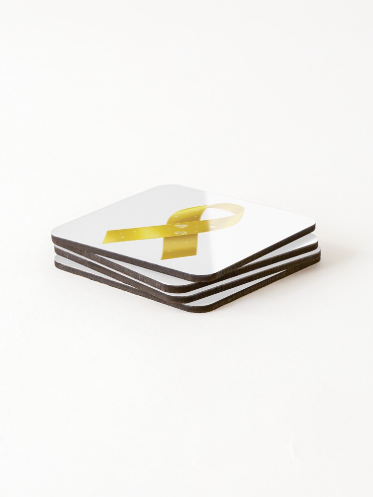 Thumbnail 4 of 5, Coasters (Set of 4), Appendix Cancer Ribbon designed and sold by LewpyG.