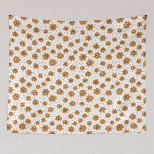 Item preview, Retro Garden Blossom and Dot Scatter designed and sold by phatlizzardart.