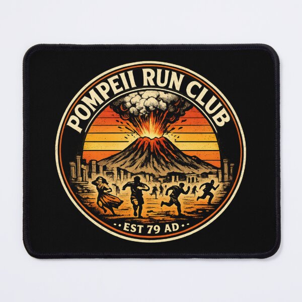 Item preview, Pompeii Run Club – Vintage Dark Humor Volcano Parody designed and sold by SidTastic .