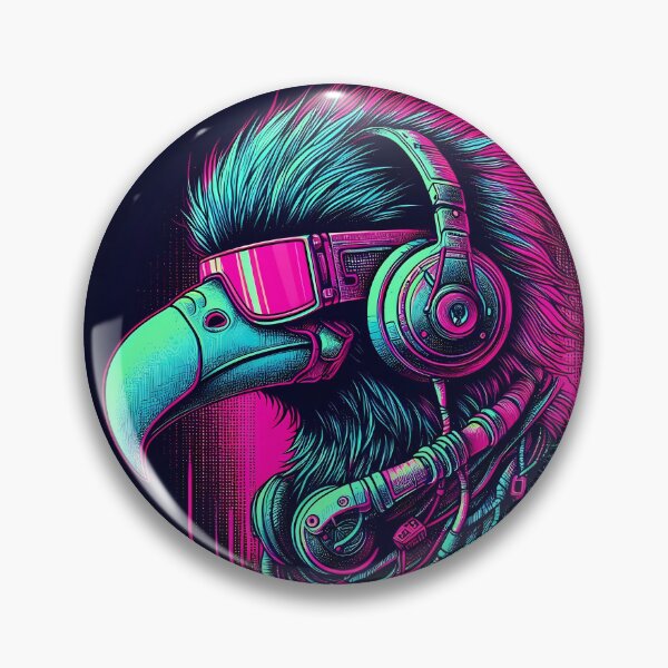 Item preview, 098 - Cyberpunk Dodo with Headphones designed and sold by GoLayout.