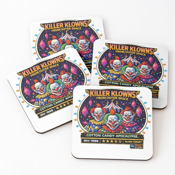 Item preview, Killer Klowns from Outer Space - Pixel Invasions Badge designed and sold by Xeiboo.