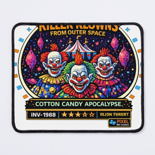 Item preview, Killer Klowns from Outer Space - Pixel Invasions Badge designed and sold by Xeiboo.