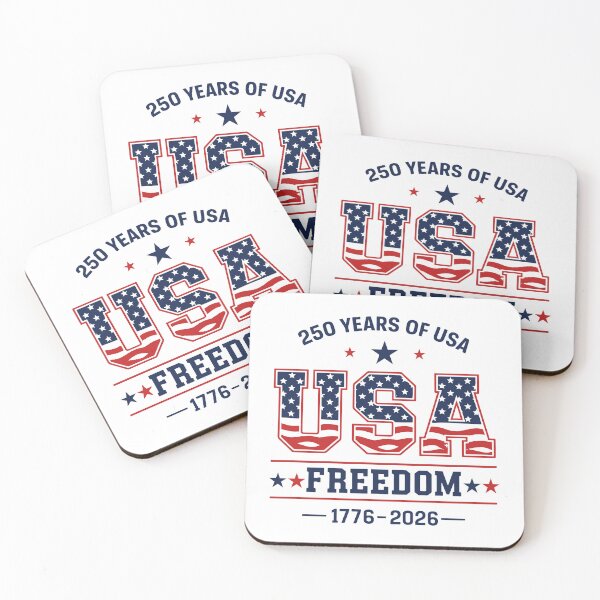 Item preview, USA Freedom 250 Years 1776–2026 – Patriotic American Anniversary Typography Design designed and sold by Polarisofficial.