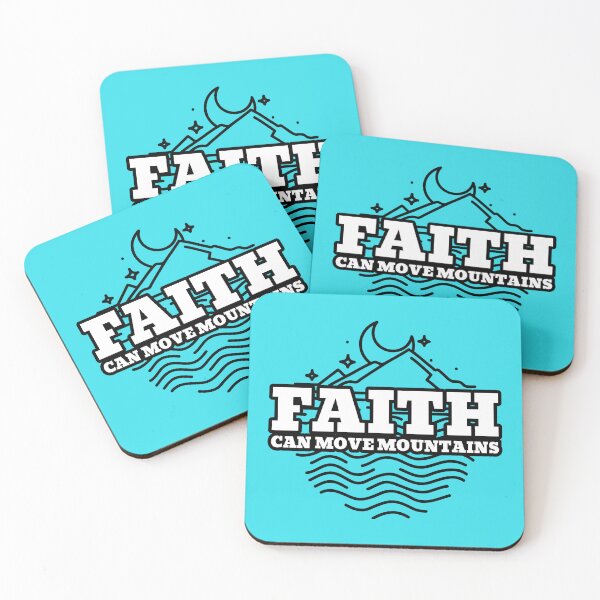 Item preview, Faith Can Move Mountains Christian Faith Quote Inspirational Jesus  designed and sold by Daughter of a King Designs.