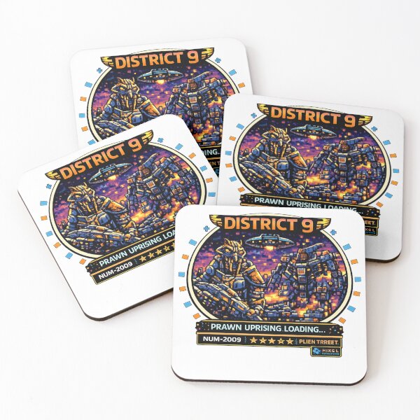 Item preview, District 9 - Pixel Invasions Badge designed and sold by Xeiboo.