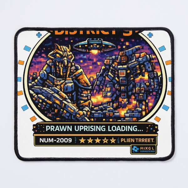 Item preview, District 9 - Pixel Invasions Badge designed and sold by Xeiboo.