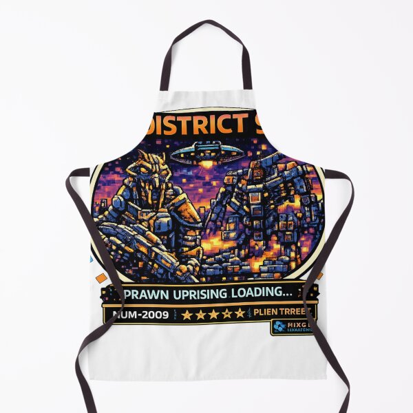 Item preview, District 9 - Pixel Invasions Badge designed and sold by Xeiboo.