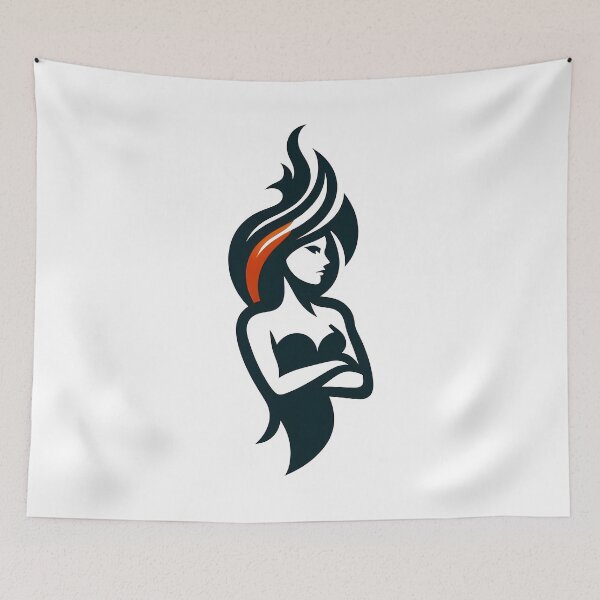 Item preview, Fiery Mind Woman Silhouette Empowerment Design. designed and sold by Spark2Seduction.