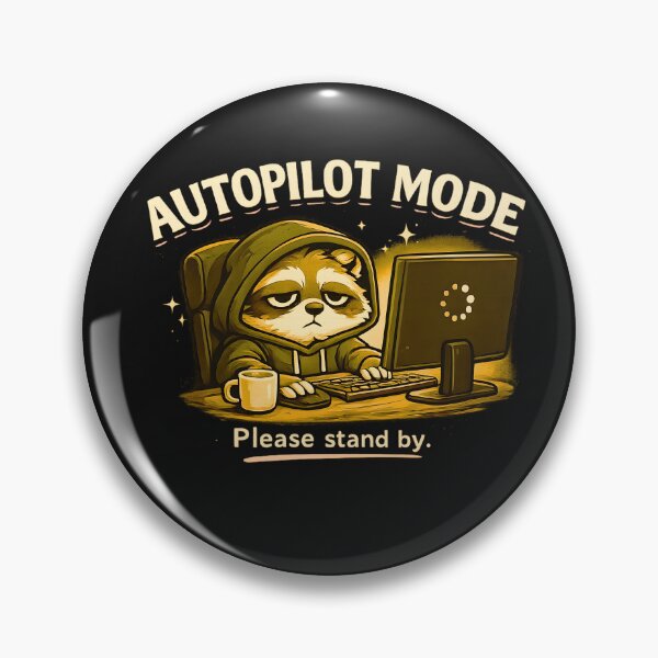 Item preview, Autopilot Mode Funny Raccoon Shirt, Please Stand By Loading Humor Tee, Tired Office Worker Meme Design designed and sold by AdicretorDesign.