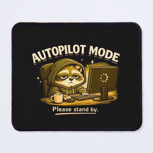 Item preview, Autopilot Mode Funny Raccoon Shirt, Please Stand By Loading Humor Tee, Tired Office Worker Meme Design designed and sold by AdicretorDesign.