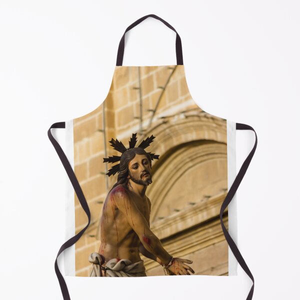 Item preview, Sorrowful Jesus Christ Statue During Passion Procession Outside Historic Church Facade designed and sold by Nmallia.