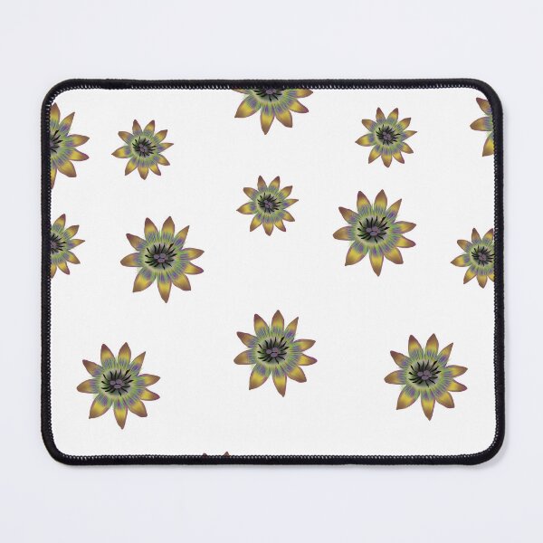 Item preview, Golden Starflowers on bright white designed and sold by phatlizzardart.