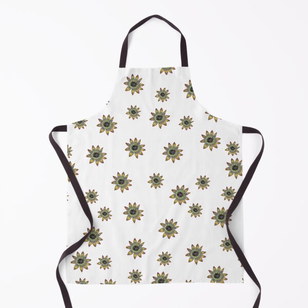 Item preview, Golden Starflowers on bright white designed and sold by phatlizzardart.